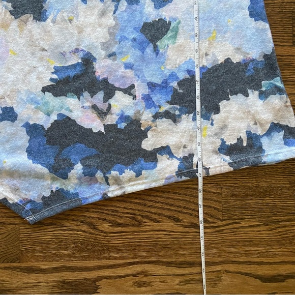 Soft Surroundings Summer Sweater XS S 3/4 Sleeve Floral Watercolor Asymmetric - Picture 9 of 11